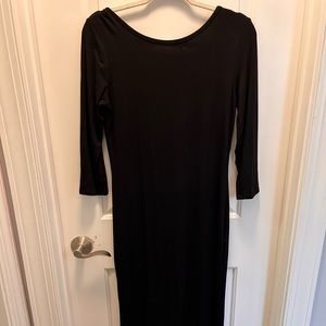 Lulus black body con midi dress with scoop back size large